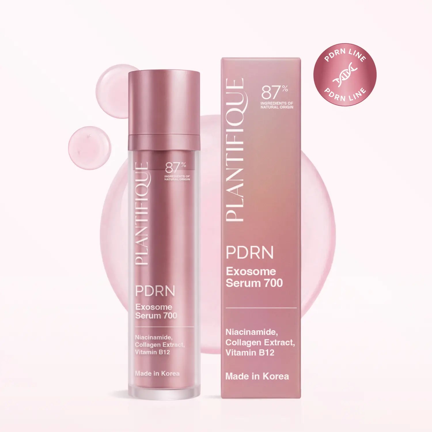 [PLANTIFIQUE Official Shop] NEW – PDRN Exosome Serum 700 – Hydrating Face Serum with Niacinamide, Hyaluronic Acid & Peptides, Lightweight Skin Care