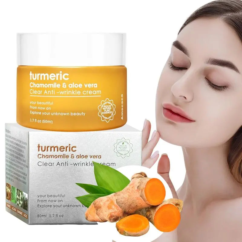 Turmeric Moisturizing Face Cream 50G - Hydrating Skincare for Normal, Dry, Oily, & Combination Skin - Alcohol-Free, Moisturizing Formula - Moisturizer