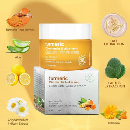 Turmeric Moisturizing Face Cream 50G - Hydrating Skincare for Normal, Dry, Oily, & Combination Skin - Alcohol-Free, Moisturizing Formula - Moisturizer