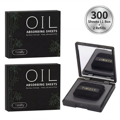 Magnet Oil Blotting Setting Sheet with Powder More Control Oil Keep Fresh 2 in 1 Blotting Sheet with Mirror Portable Facial Oil Absorbing Sheets , Matte Finish for Daily Touch up - Travel Friendly