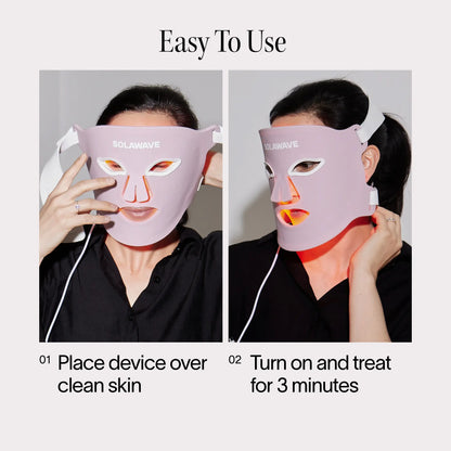 Wrinkle Retreat Pro LED Face Mask with Red, Infrared, Deep Red, and Amber Light Therapy
