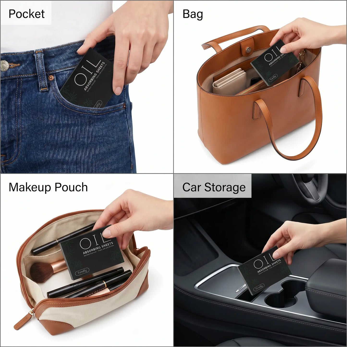 Magnet Oil Blotting Setting Sheet with Powder More Control Oil Keep Fresh 2 in 1 Blotting Sheet with Mirror Portable Facial Oil Absorbing Sheets , Matte Finish for Daily Touch up - Travel Friendly