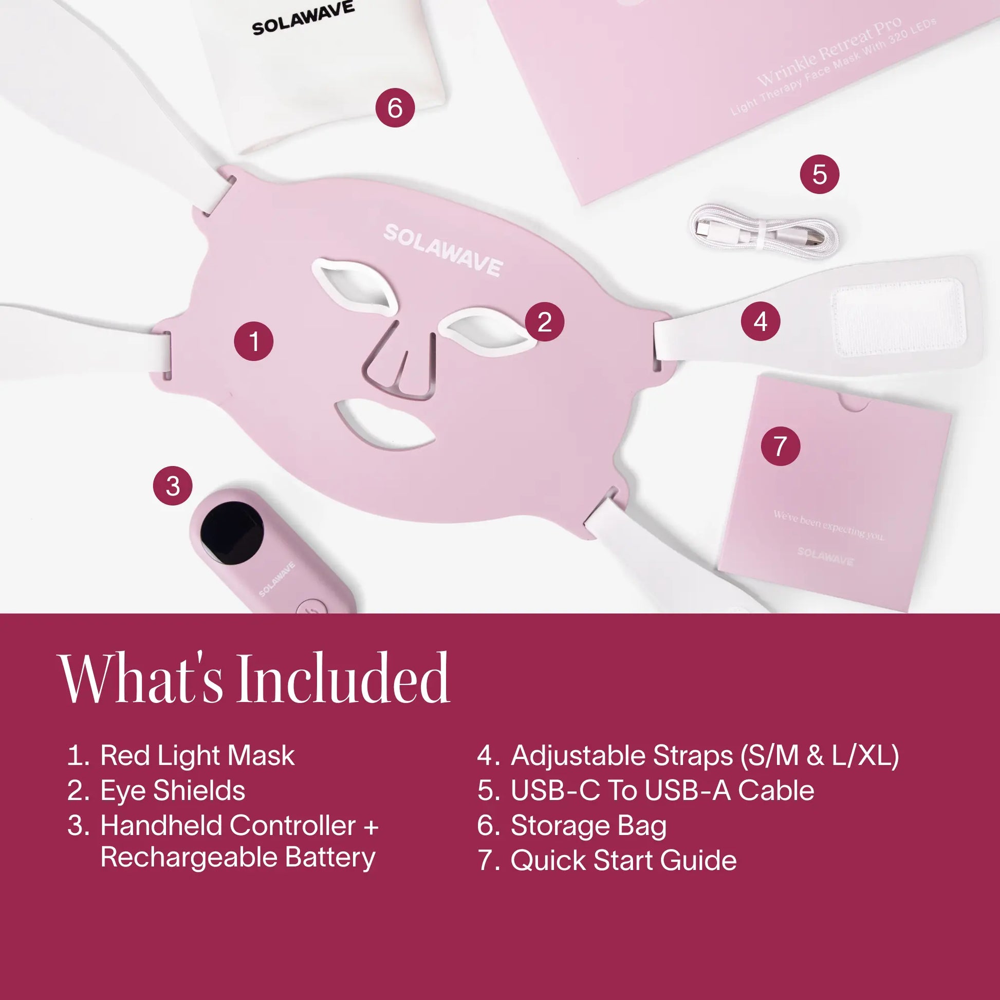 Wrinkle Retreat Pro LED Face Mask with Red, Infrared, Deep Red, and Amber Light Therapy