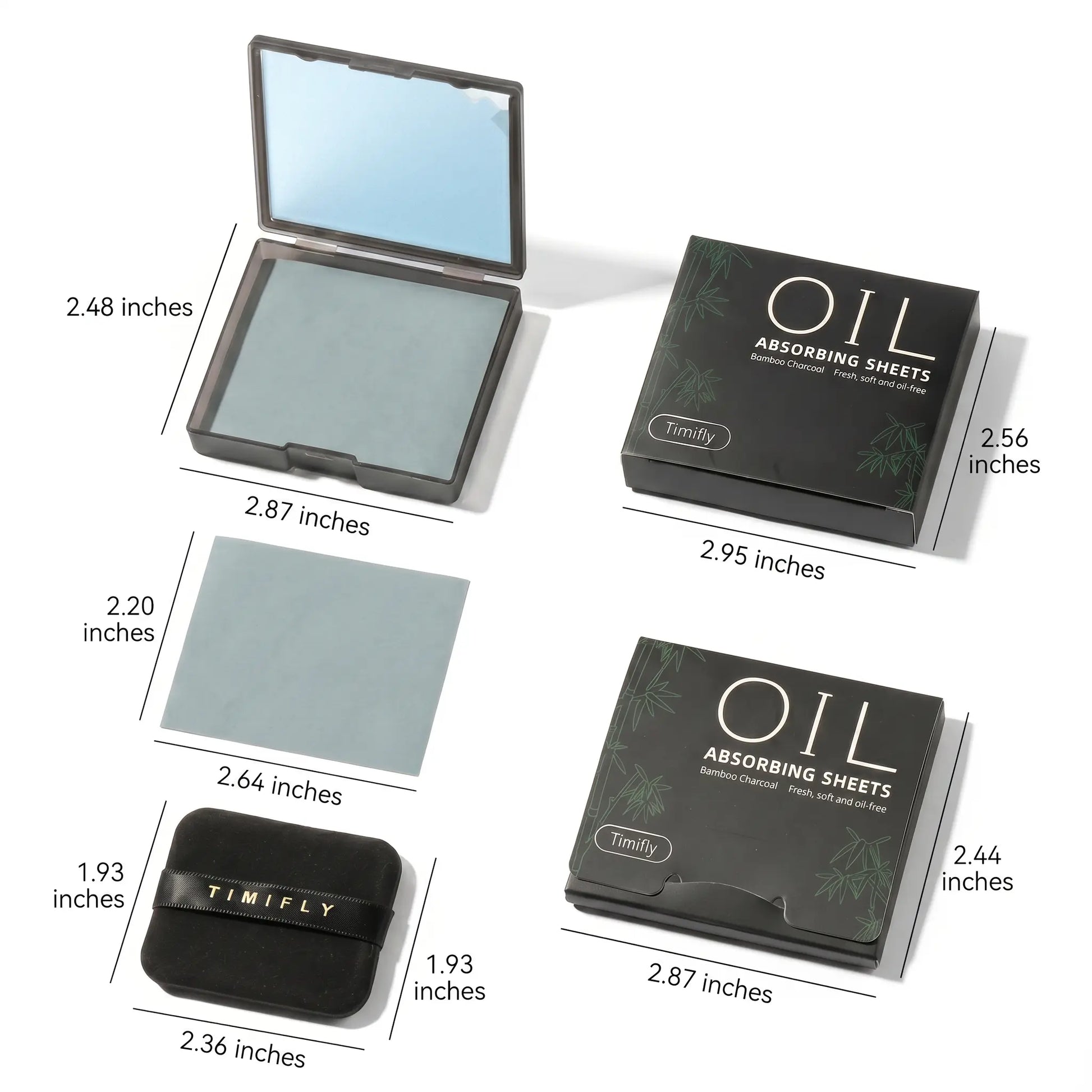 Magnet Oil Blotting Setting Sheet with Powder More Control Oil Keep Fresh 2 in 1 Blotting Sheet with Mirror Portable Facial Oil Absorbing Sheets , Matte Finish for Daily Touch up - Travel Friendly