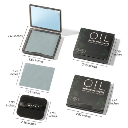 Magnet Oil Blotting Setting Sheet with Powder More Control Oil Keep Fresh 2 in 1 Blotting Sheet with Mirror Portable Facial Oil Absorbing Sheets , Matte Finish for Daily Touch up - Travel Friendly